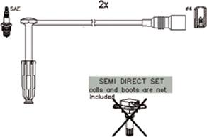 Hitachi 134122 - Augstsprieguma vadu komplekts www.autospares.lv