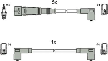 Hitachi 134810 - Augstsprieguma vadu komplekts www.autospares.lv