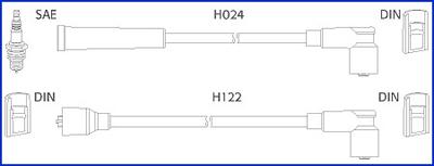 Hitachi 134347 - Augstsprieguma vadu komplekts www.autospares.lv