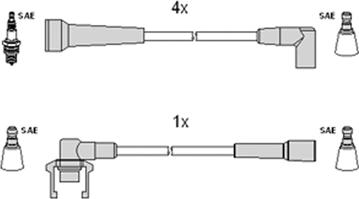 Hitachi 134371 - Augstsprieguma vadu komplekts www.autospares.lv