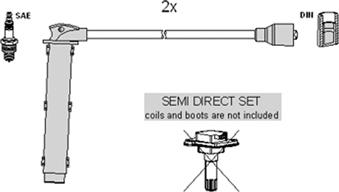 Hitachi 134373 - Augstsprieguma vadu komplekts www.autospares.lv