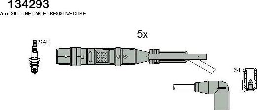 Hitachi 134293 - Augstsprieguma vadu komplekts www.autospares.lv