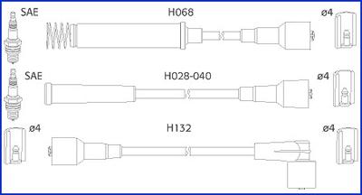 Hitachi 134214 - Augstsprieguma vadu komplekts www.autospares.lv