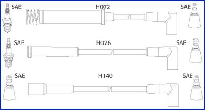 Hitachi 134225 - Augstsprieguma vadu komplekts www.autospares.lv