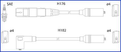 Hitachi 134817 - Augstsprieguma vadu komplekts www.autospares.lv