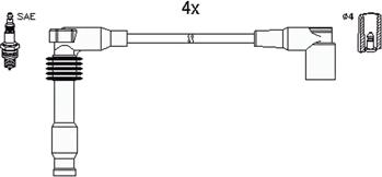 Hitachi 134759 - Augstsprieguma vadu komplekts www.autospares.lv