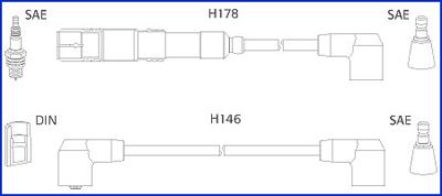 Hitachi 134755 - Augstsprieguma vadu komplekts www.autospares.lv