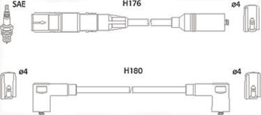 Hitachi 134766 - Augstsprieguma vadu komplekts www.autospares.lv