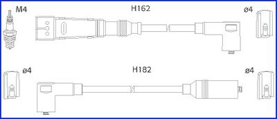 Hitachi 134704 - Augstsprieguma vadu komplekts www.autospares.lv