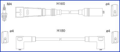 HITACHI 134705 - Augstsprieguma vadu komplekts www.autospares.lv