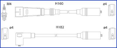 Hitachi 134706 - Augstsprieguma vadu komplekts www.autospares.lv