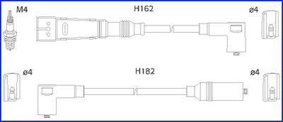 Hitachi 134701 - Augstsprieguma vadu komplekts www.autospares.lv