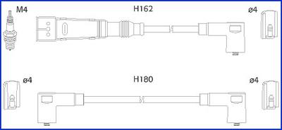 Hitachi 134707 - Augstsprieguma vadu komplekts www.autospares.lv