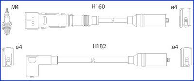 Hitachi 134717 - Augstsprieguma vadu komplekts www.autospares.lv