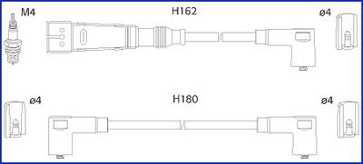 Hitachi 134784 - Augstsprieguma vadu komplekts www.autospares.lv