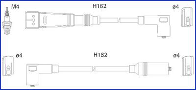 Hitachi 134785 - Augstsprieguma vadu komplekts www.autospares.lv