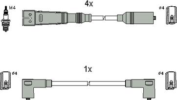 Hitachi 134786 - Augstsprieguma vadu komplekts www.autospares.lv