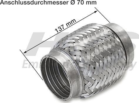 HJS 83 00 8336 - Gofrēta caurule, Izplūdes gāzu sistēma autospares.lv