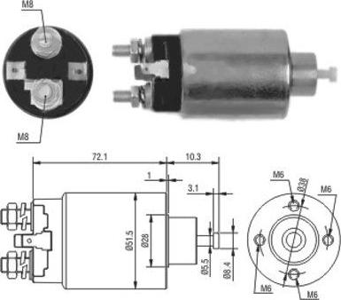 Hoffer 46095 - Solenoid Switch, starter www.autospares.lv