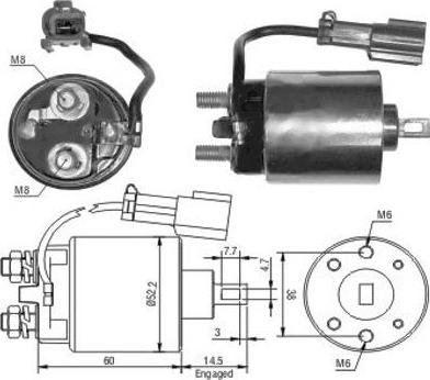 Hoffer 46091 - Ievilcējrelejs, Starteris autospares.lv