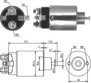 Hoffer 46093 - Solenoid Switch, starter www.autospares.lv