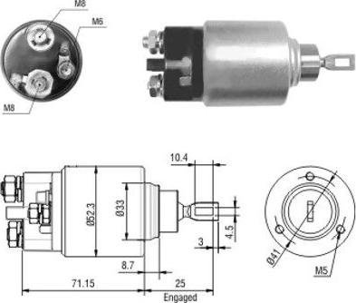 Hoffer 46044 - Ievilcējrelejs, Starteris www.autospares.lv