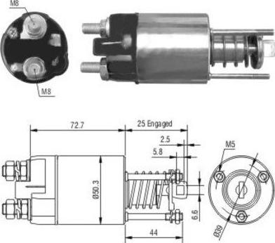 Hoffer 46045 - Ievilcējrelejs, Starteris autospares.lv