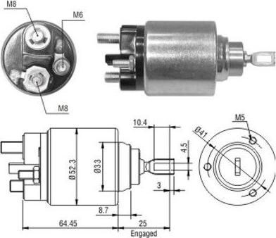 Hoffer 46043 - Ievilcējrelejs, Starteris www.autospares.lv