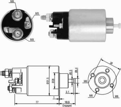 Hoffer 46058 - Ievilcējrelejs, Starteris www.autospares.lv