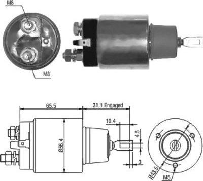 Hoffer 46066 - Ievilcējrelejs, Starteris www.autospares.lv