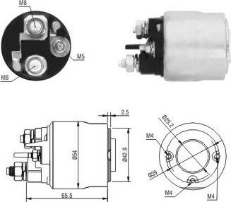 Hoffer 46017 - Тяговое реле, соленоид, стартер www.autospares.lv