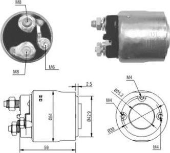 Hoffer 46084 - Тяговое реле, соленоид, стартер www.autospares.lv