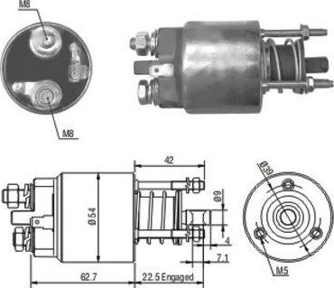 Hoffer 46081 - Тяговое реле, соленоид, стартер www.autospares.lv