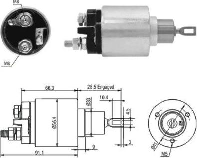 Hoffer 46033 - Solenoid Switch, starter www.autospares.lv