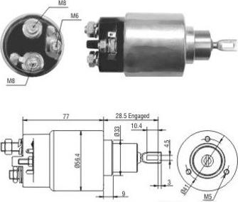 Hoffer 46028 - Ievilcējrelejs, Starteris www.autospares.lv