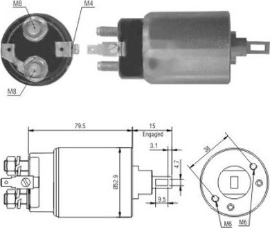 Hoffer 46022 - Ievilcējrelejs, Starteris www.autospares.lv