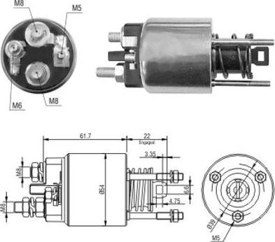 Hoffer 46145 - Ievilcējrelejs, Starteris www.autospares.lv