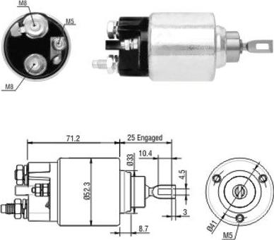 Hoffer 46154 - Ievilcējrelejs, Starteris autospares.lv