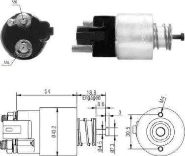 Hoffer 46155 - Ievilcējrelejs, Starteris www.autospares.lv