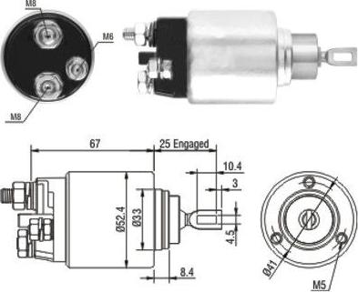 Hoffer 46151 - Ievilcējrelejs, Starteris www.autospares.lv