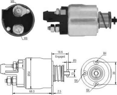 Hoffer 46158 - Ievilcējrelejs, Starteris www.autospares.lv