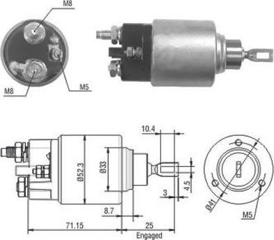 Hoffer 46153 - Solenoid Switch, starter www.autospares.lv