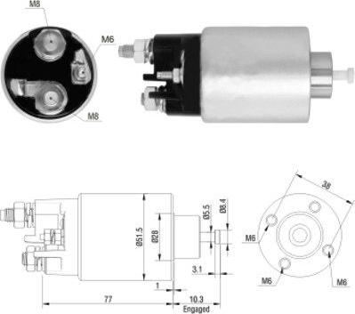 Hoffer 46157 - Ievilcējrelejs, Starteris www.autospares.lv