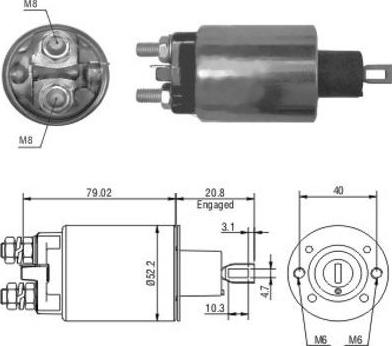 Hoffer 46165 - Ievilcējrelejs, Starteris www.autospares.lv