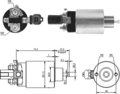 Hoffer 46161 - Ievilcējrelejs, Starteris www.autospares.lv