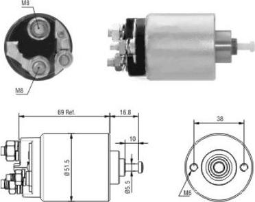 Hoffer 46104 - Ievilcējrelejs, Starteris autospares.lv