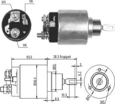 Hoffer 46106 - Ievilcējrelejs, Starteris www.autospares.lv