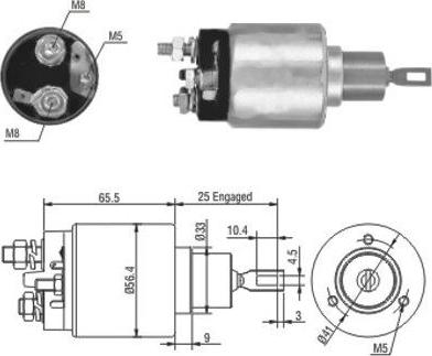 Hoffer 46103 - Ievilcējrelejs, Starteris www.autospares.lv