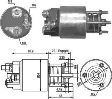 Hoffer 46110 - Тяговое реле, соленоид, стартер www.autospares.lv