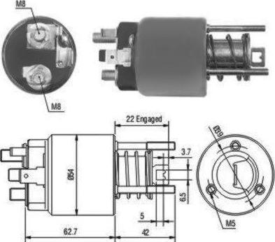 Hoffer 46111 - Ievilcējrelejs, Starteris www.autospares.lv